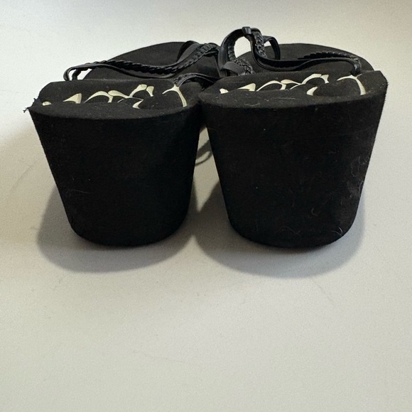 Roxy women’s wedge platform Y2K sandal size 7.5 lightweight black - Picture 7 of 8